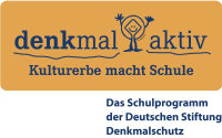 Logo denkmal aktiv – Kulturerbe macht Schule. Das Schulprogramm der Deutschen Stiftung Denkmalschutz.